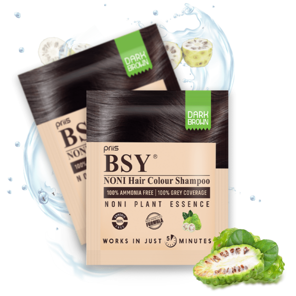 BSY Brown Hair Color Shampoo 20ml product image