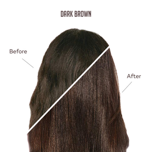 Before and After usage images of BSY Brown Hair Color